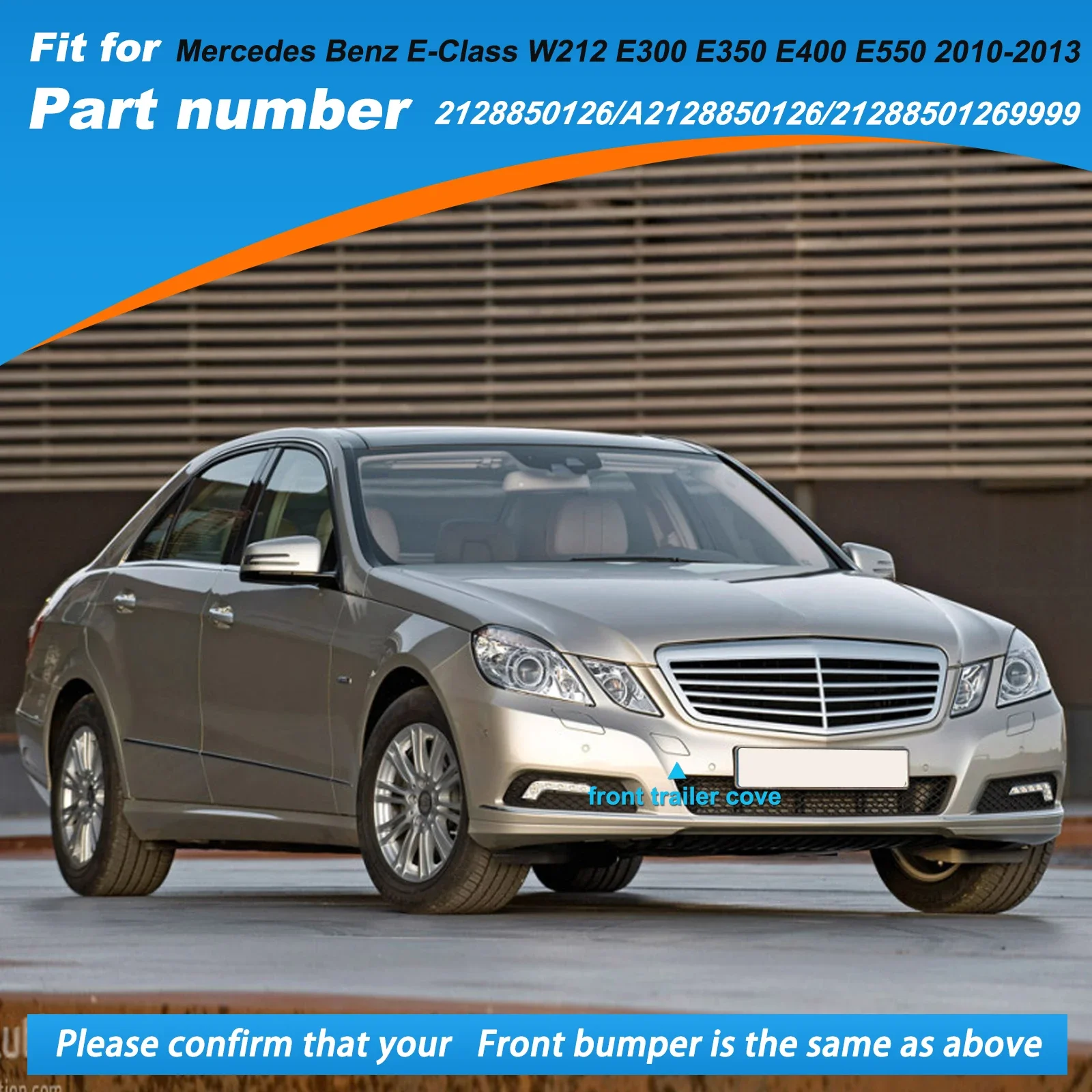 메르세데스 벤츠 E클래스 W212 액세서리 E300 E350 E400 E550 2010-2013 2128850126용 프론트 범퍼 견인 고리 커버 캡 견인 고리