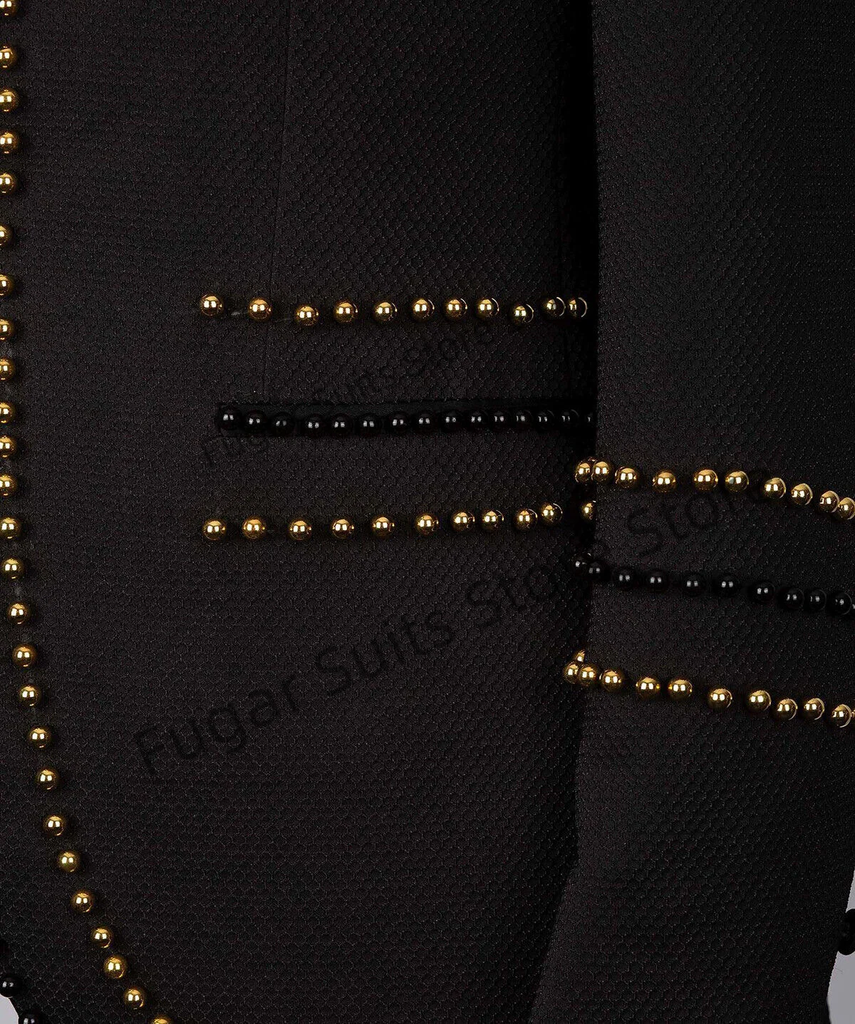 Luxury Beaded Trim Banquet Men Suits Slim Fit Peak Lapel Wedding Groom Tuxedos Prom 3 Pieces Sets Trajes Elegante Para Hombres