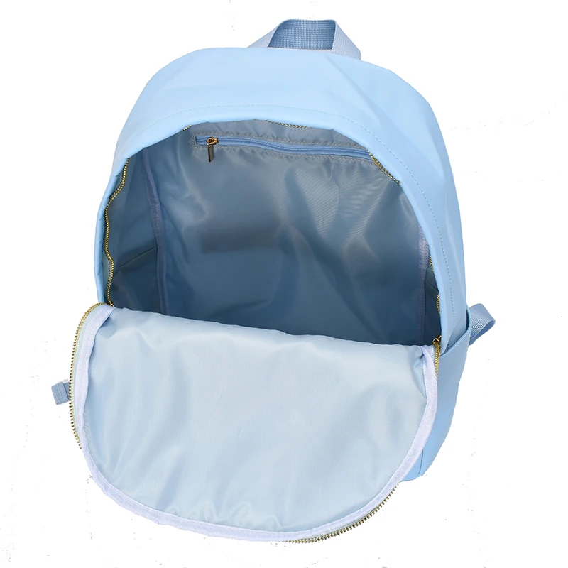 Classic Solid Color Nylon Material Simple Durable Leisure Travel Bag Kids Fashion School Bag M L