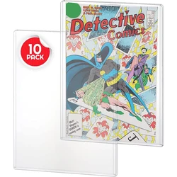 10 - Pack UV Protective Comic Book Storage Sleeves, Durable Plastic Holders, 279x177x5mm Inner Size (10pcs)