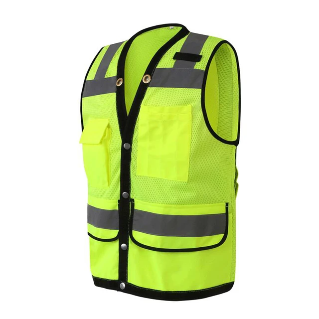 High Visibility Reflective Safety Vest with Pockets