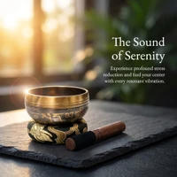 Miwayer Lotus Tibetan Singing Bowl Set, Unique Gift for Meditation Yoga Relaxation & Chakra Healing - Image 4