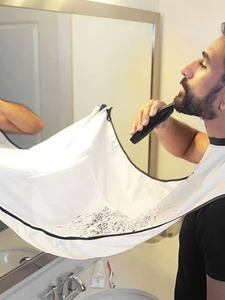 Фартук для бритья бороды для мужчин, аксессуары для ухода за волосами, нагрудники для взрослых, держатель для бритья, органайзер в ванную ко...