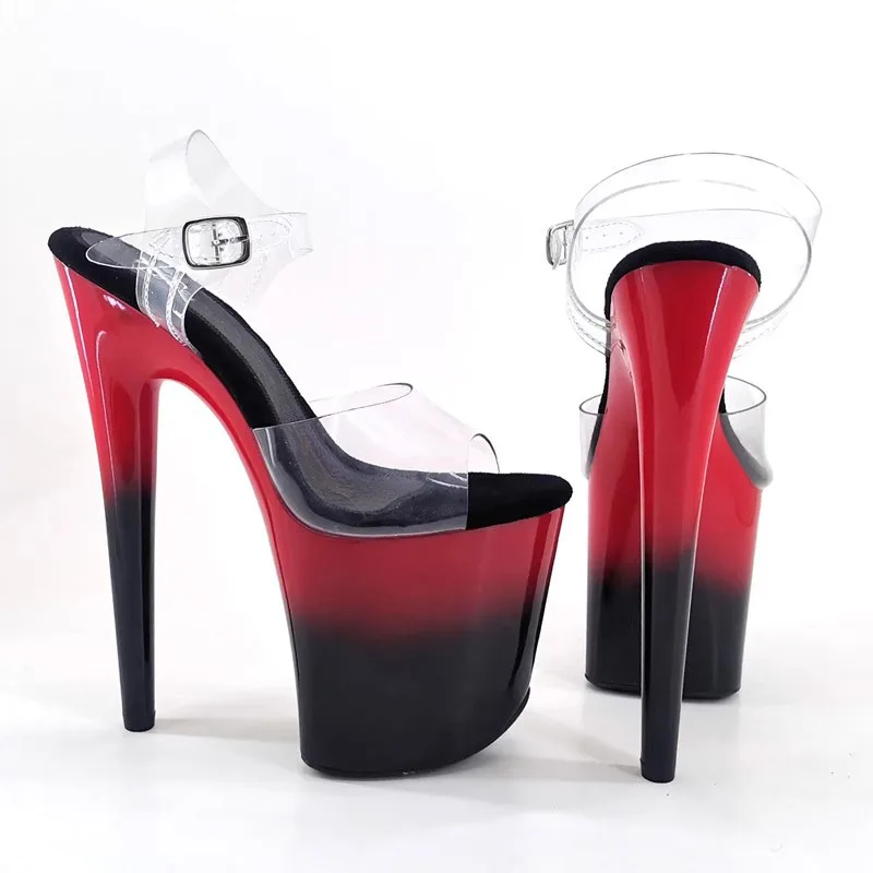 

20cm/8inch PVC Uppre New Color Women's High Heel Sandals Sexy Model Show Shoes And Pole Dancing Shoes 104