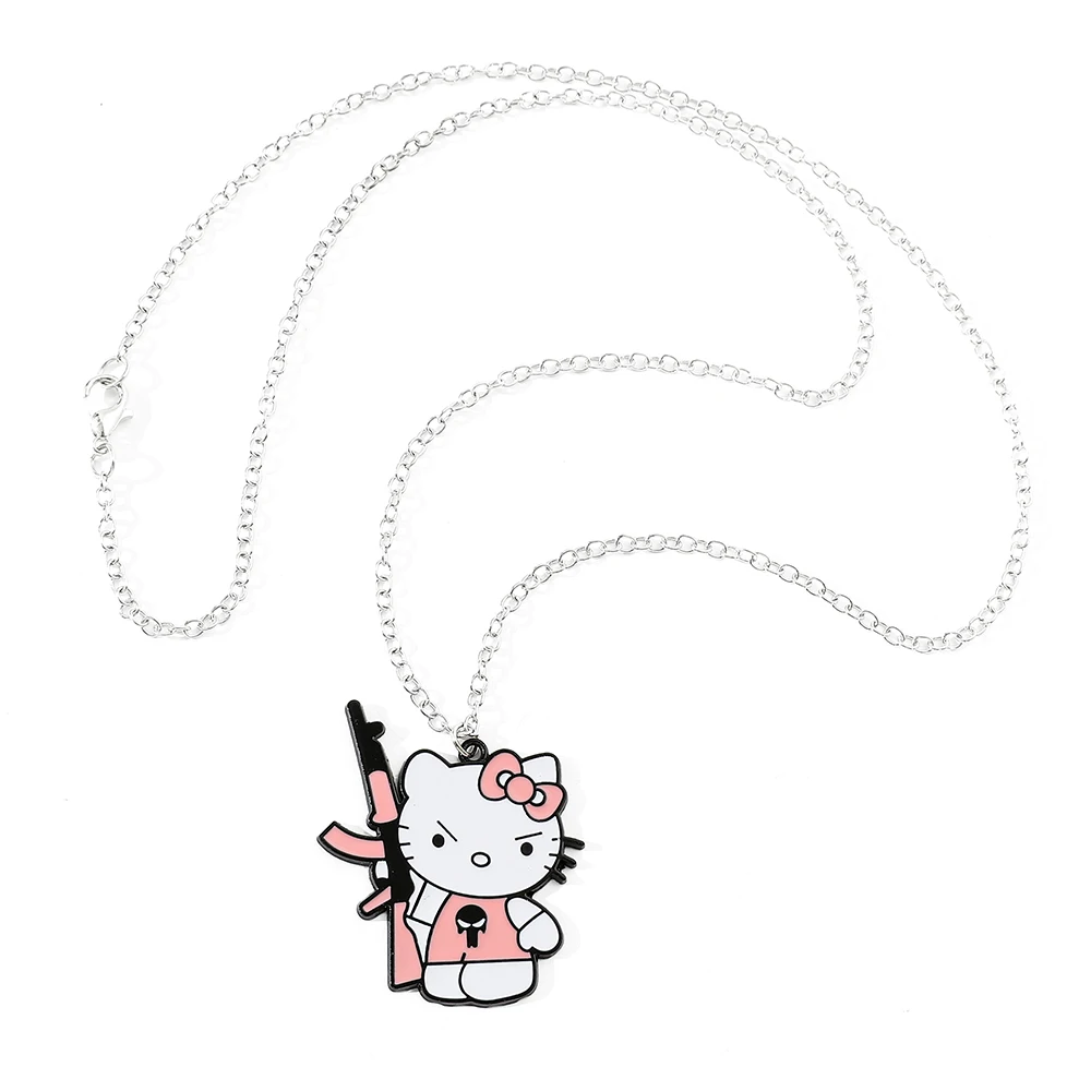 Sanrio Hello Kitty Necklaces Cute Funny Kitty Cat NeckChain For