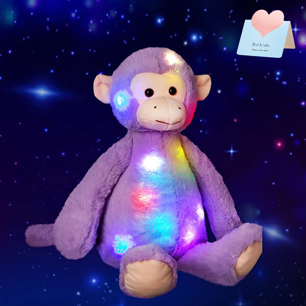 45cm LED Luminous Glowing Monkey Plush Toys Cute Birthday Gifts Stuffed Long Limbs Animals Doll Toy for Girls Kids Children