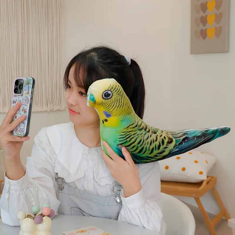 Simulation 3D Printed Animal Pillow Lifelike Parrot Goose Duck Pigeon Pheasant Cock Stuffed Doll Cute Cushion Toys Home Decor 6