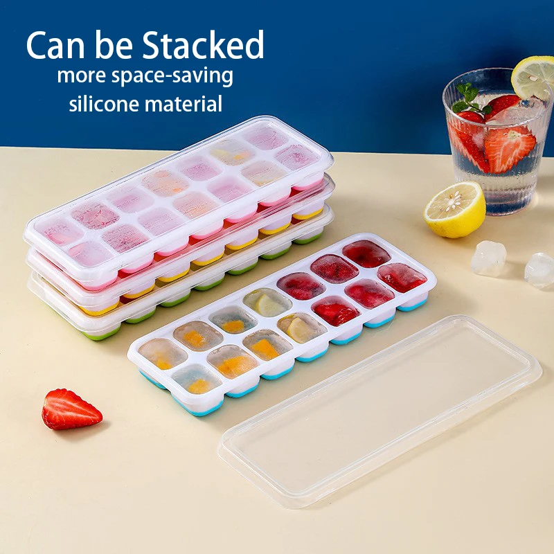 1 Pack Case Silicone ICE Cube Tray Maker Mold Cocktails Whiskey stones Large