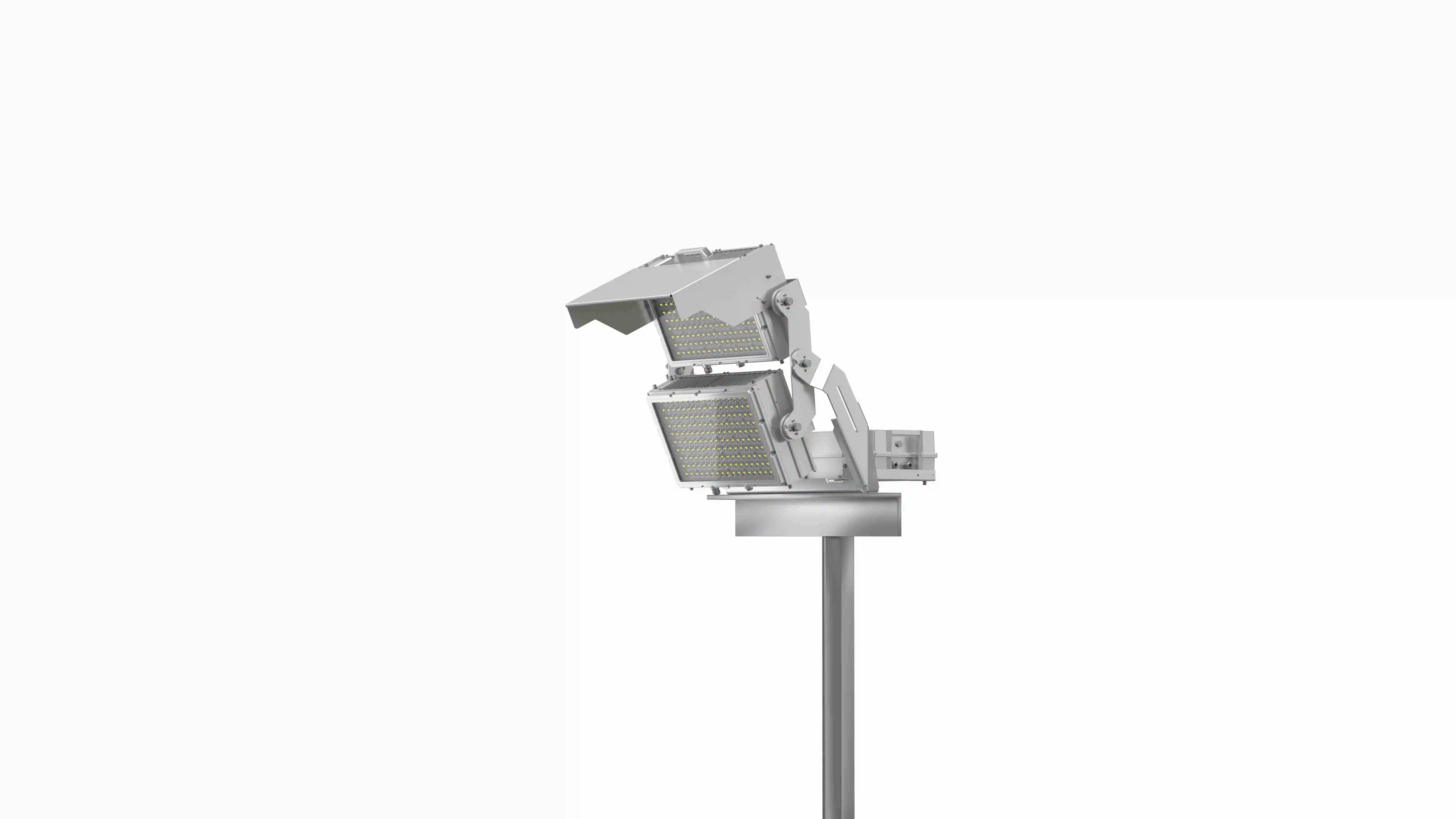 *경기장 LED 조명 1800w 1500w 고휘도 실외 투광등 IP66 IK08 170lm/w 저눈부심 조명 (항만, 공항용)
