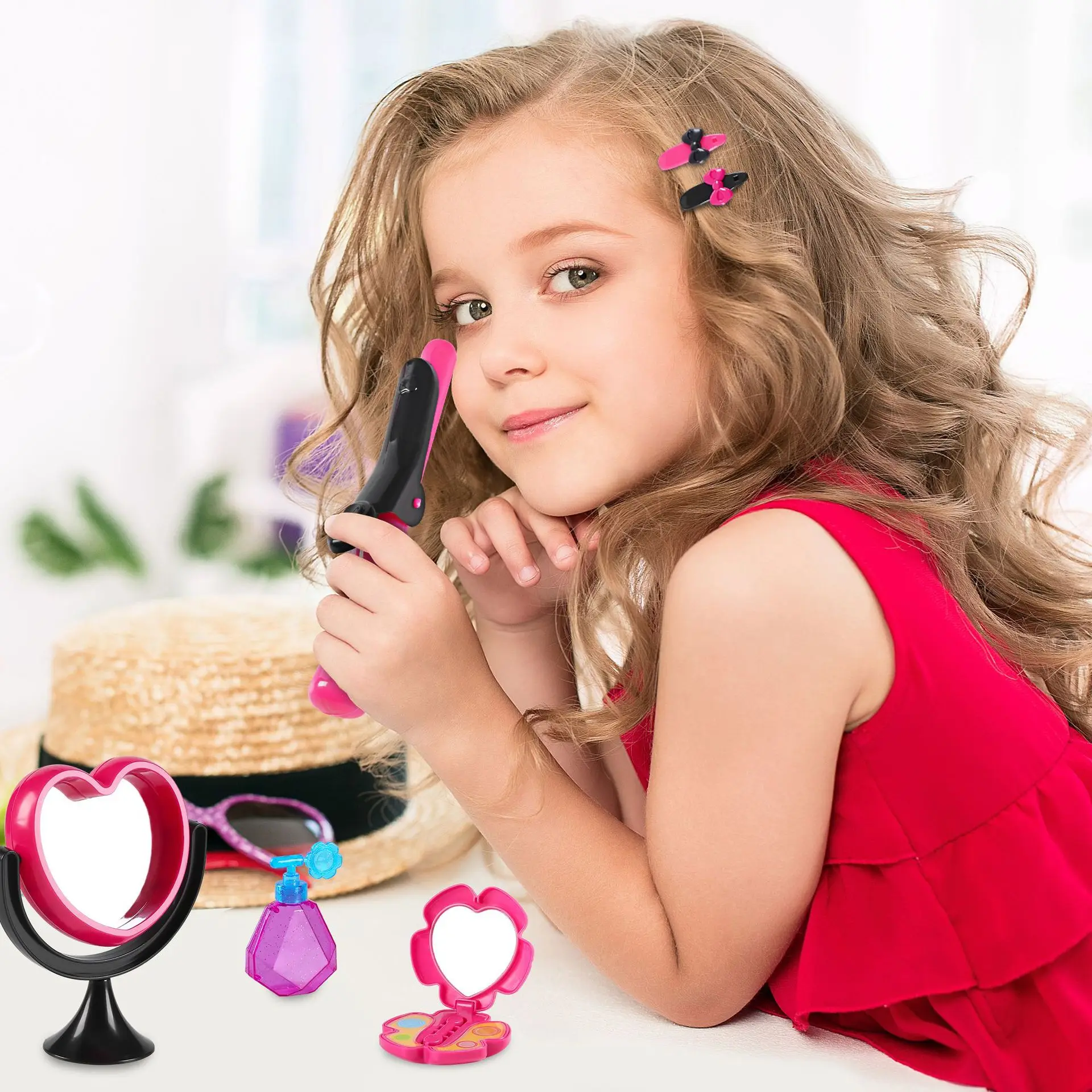 Girls Beauty Salon Set make up kit for kids pretend play toys cosplay for party game maquillage juguetes girls birthday gifts