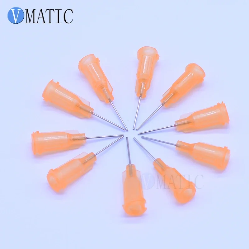 100Pcs 0.5'' Luer Lock Glue Dispensing 23G Needles Tip 1/2 Inch