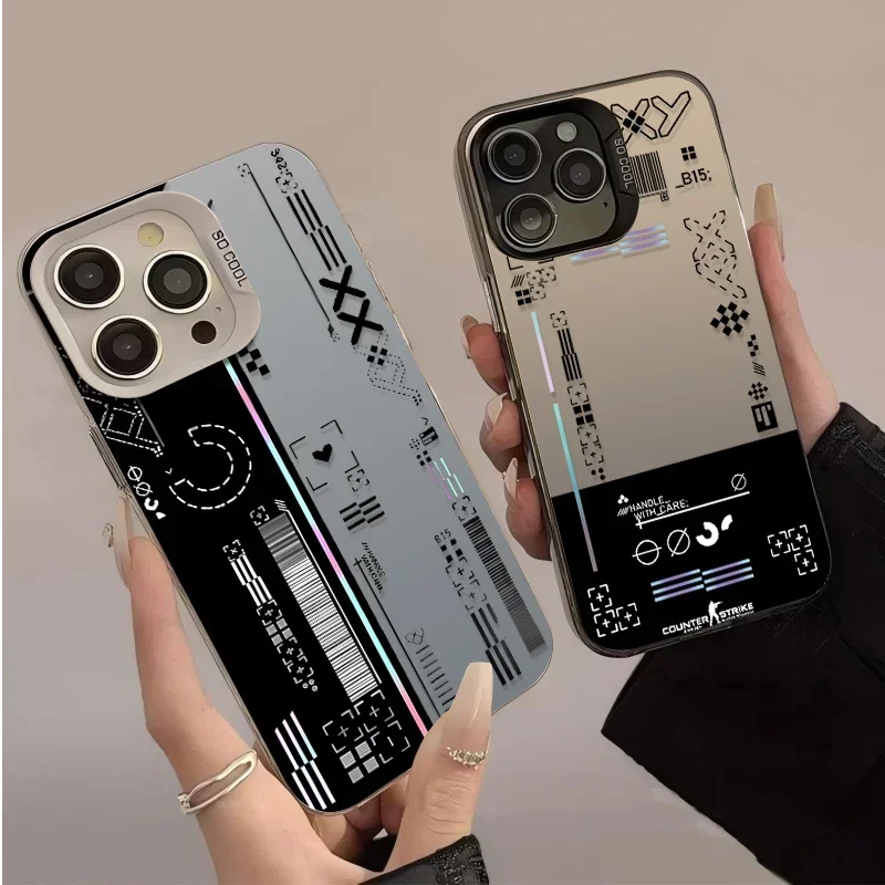 Sleek Plating Matte Hard Cover - Trendy Gaming-Inspired Design