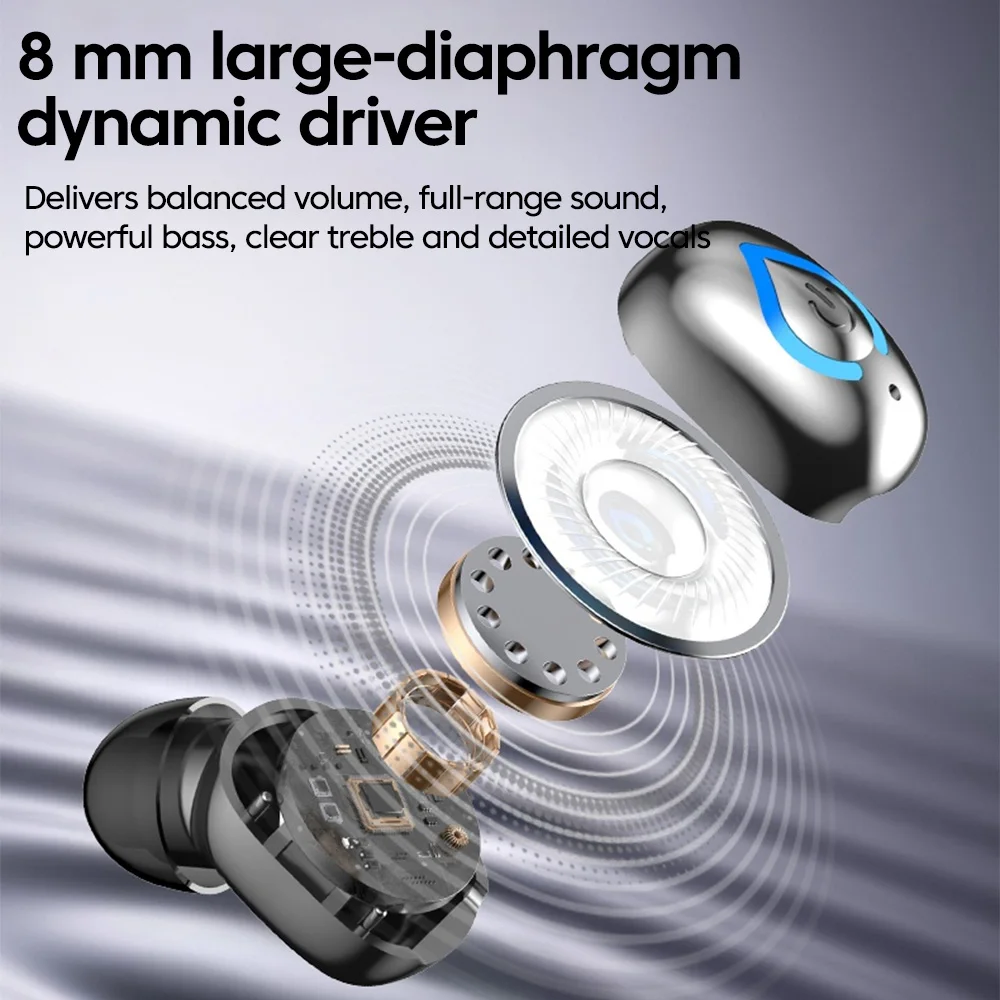 Compact Wireless Bluetooth Earbud with Noise Reduction & Fast Charging