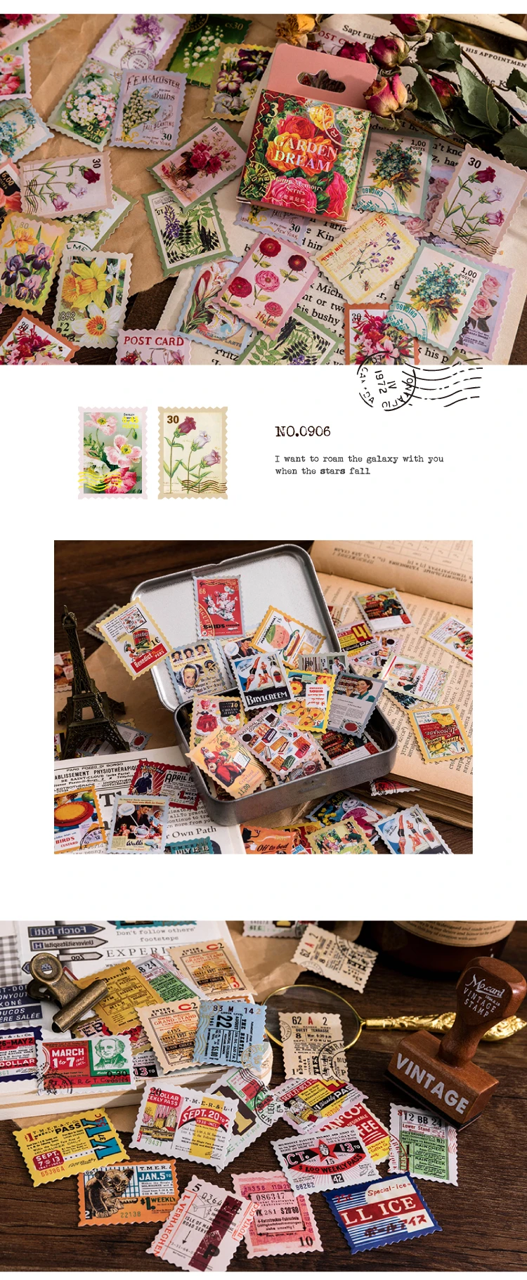 TIANZI 45 Stück Kawaii Mini Box selbstklebende Aufkleber Scrapbooking Label Tagebuch Briefpapier Album Telefon Journal Planer – Detail 9