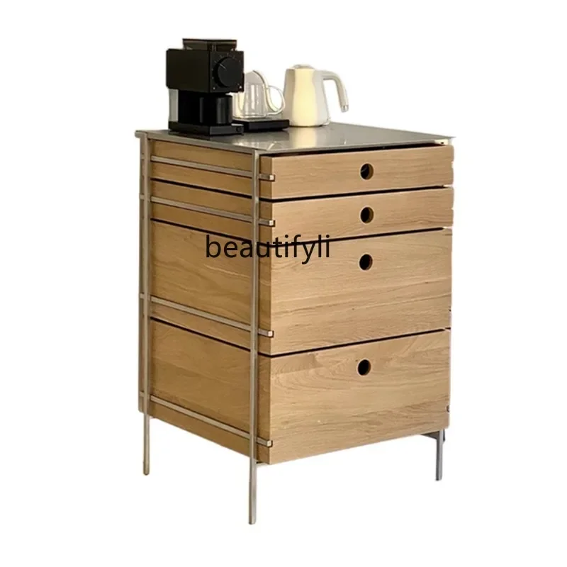 

Nordic Sofa Sideboard Cabinet Stainless Steel Furniture Middle-Ancient Living Room Wine Cabinet Kitchen Storage Locker