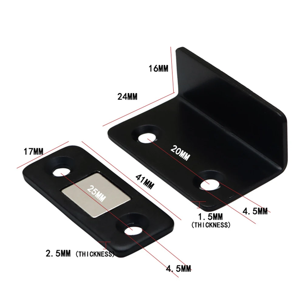 4pcs Magnetic Cabinet Catches Magnet Door Stops Hidden Door Closer With Screw For Closet Cupboard Furniture Hardware