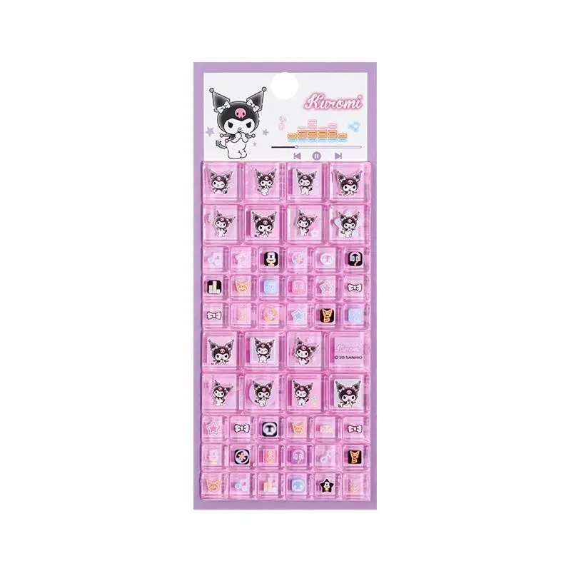 Hello Kitty 3D Square Stickers Anime Phone Laptop Luggage Decoration Creative DIY Rhinestone Decal Kids Toys Cartoon Gift