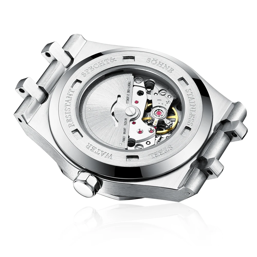 specht&sohne new classic men's watch 50m waterproof luminous sapphire crystal blue automatic mechanical watches reloj hombre Specht&Sohne New Classic Men's Watch 50M Waterproof Luminous Sapphire Crystal Blue Automatic Mechanical Watches Reloj Hombre 6