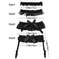 Porte-jarretelles élastique en dentelle avec nœud papillon pour la mariée, accessoires de fête cosplay, lingerie de mariage, anneau de jambe, mode sexy 6