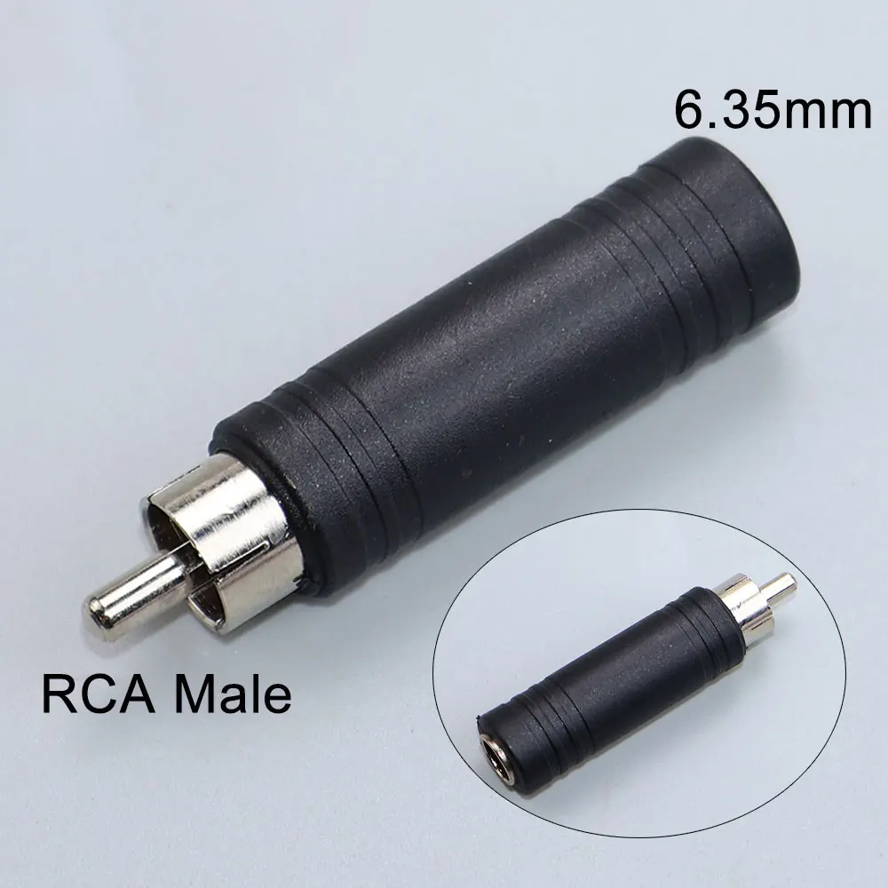 Dual Audio Connector Adapter: 3.5mm & 6.35mm to RCA