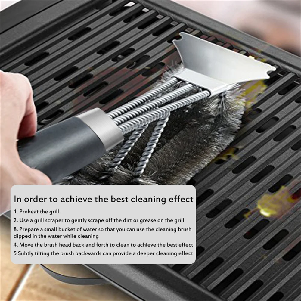 Universal Spring Practical Kitchen Cleaning Brush Not Easy To Rust Steel Wire Durable Household Barbecue Portable Wear-resistant