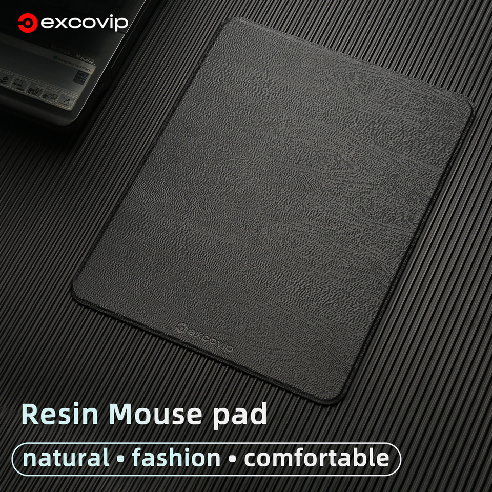 EXCO Resin Hard Mouse Pad Small Mousepad with Non-Slip Rubber Base Waterproof for Gaming Office Computer Laptop