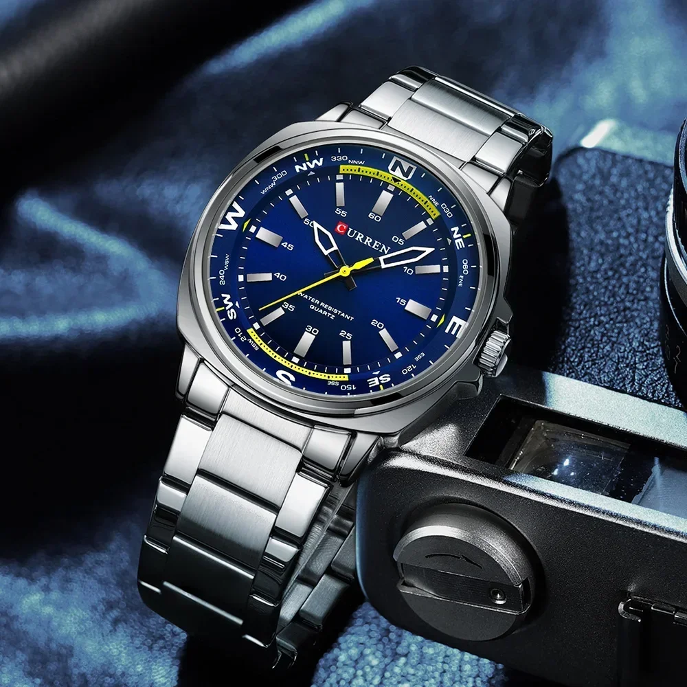 CURREN New Watches for Men Top Brand Luxury Fashion Business Quartz Men’s Wristwatch Stainless Steel Waterproof Sports Clock 6
