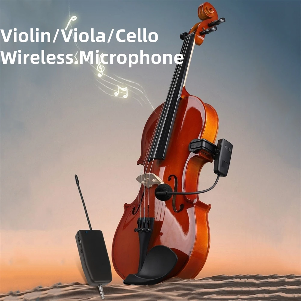 Wireless 2 4G Mic Solution for Violin Viola Cello Players Robust Connection with Simultaneous Charging Capability