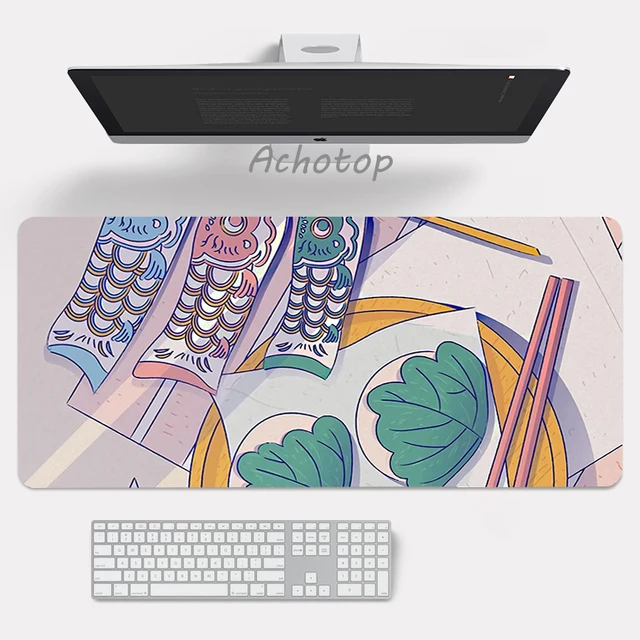 Large Anime Pink Mousepad Gamer Cute Kawaii XXL Gaming Mouse Pad Rubber Otaku Locking Edge Big Fashion Laptop Notebook Desk Mat CN00263 CUTE (3)