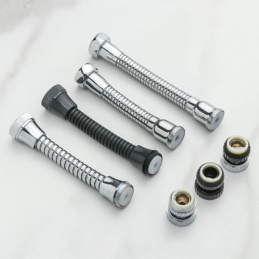 Kitchen Faucet Adapter 12/15cm Kitchen Tap Extension Hose Stainless Steel Adjustment Hose Faucet Water Pipe Connection Accessories