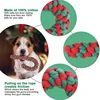 Christmas Pet Chew Toy Cotton Rope Interactive Bone Shape Christmas Tree For Dogs Puppy Teeth Cleaning Relieve Boredom Toys 5