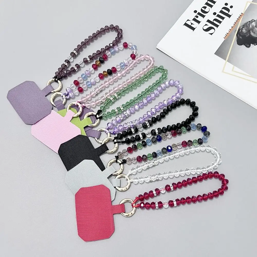 Crystal Beaded Phone Charm Wrist Lanyard Strap