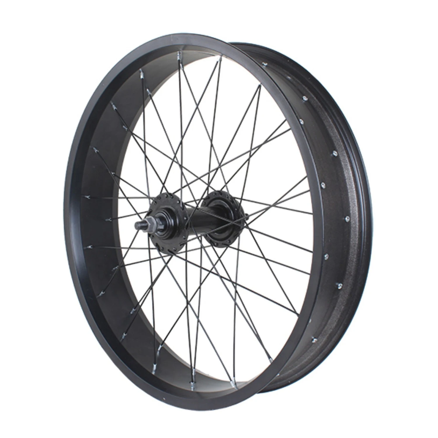 24-Inch Fat Bike Rim Hoop - 80mm Wide, 36H, For 3.0-4.0 Tires In Black Or Chrome