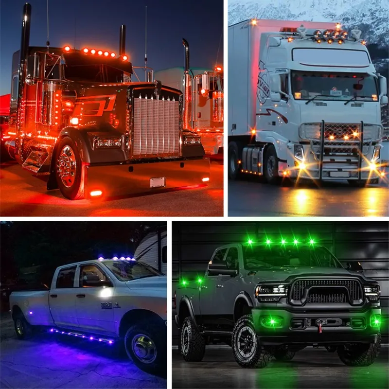 2 Pcs 12V 24V LED Side Marker Light Auto Trucks Lorry Trailer Bus DRL Tail Brake Lamp Indicator Trailer Light Truck Accesorios