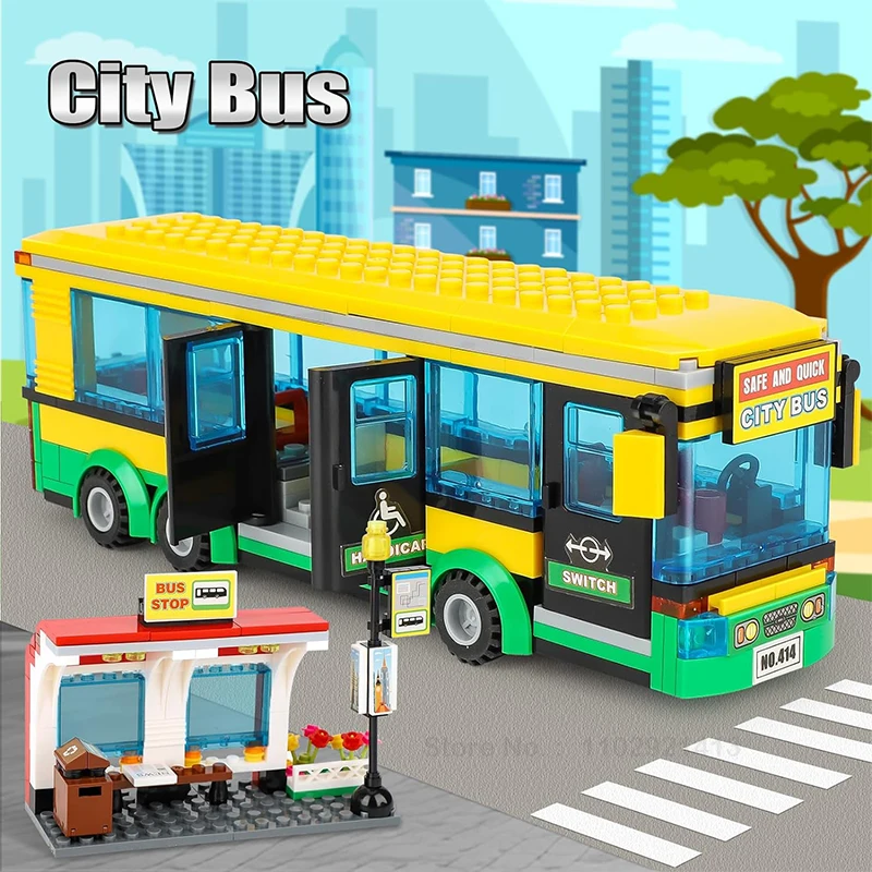 

416 шт., Детский конструктор «городской город»