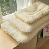 Comfortable Low Pillows for Parent and Child, Pure Cotton and Bean Velvet, Kids Adult Sleeping Pillows, 30x50 cm, 40x60, 48x74cm 2