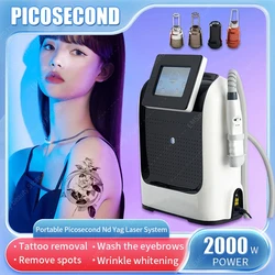 Professional Nd Yag Pico Laser 2024 Portable 1064nm 523nm Tattoo Removal Machine Neodymium Picosecond Eyebrow Q Switch