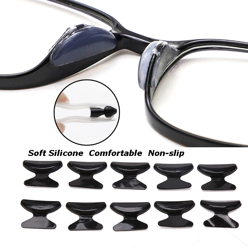 5 Pairs Useful Soft Silicone Nose Pad For Glasses Nonslip Eyeglasses