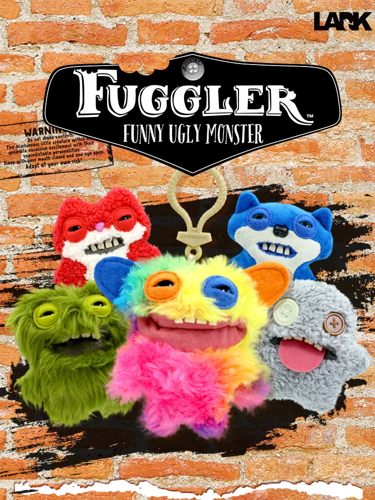 

Подлинный брелок для ключей Fuggler с большими зубьями, милая подвеска в виде сумки, плюшевая кукла, украшения, коллекционные подарки