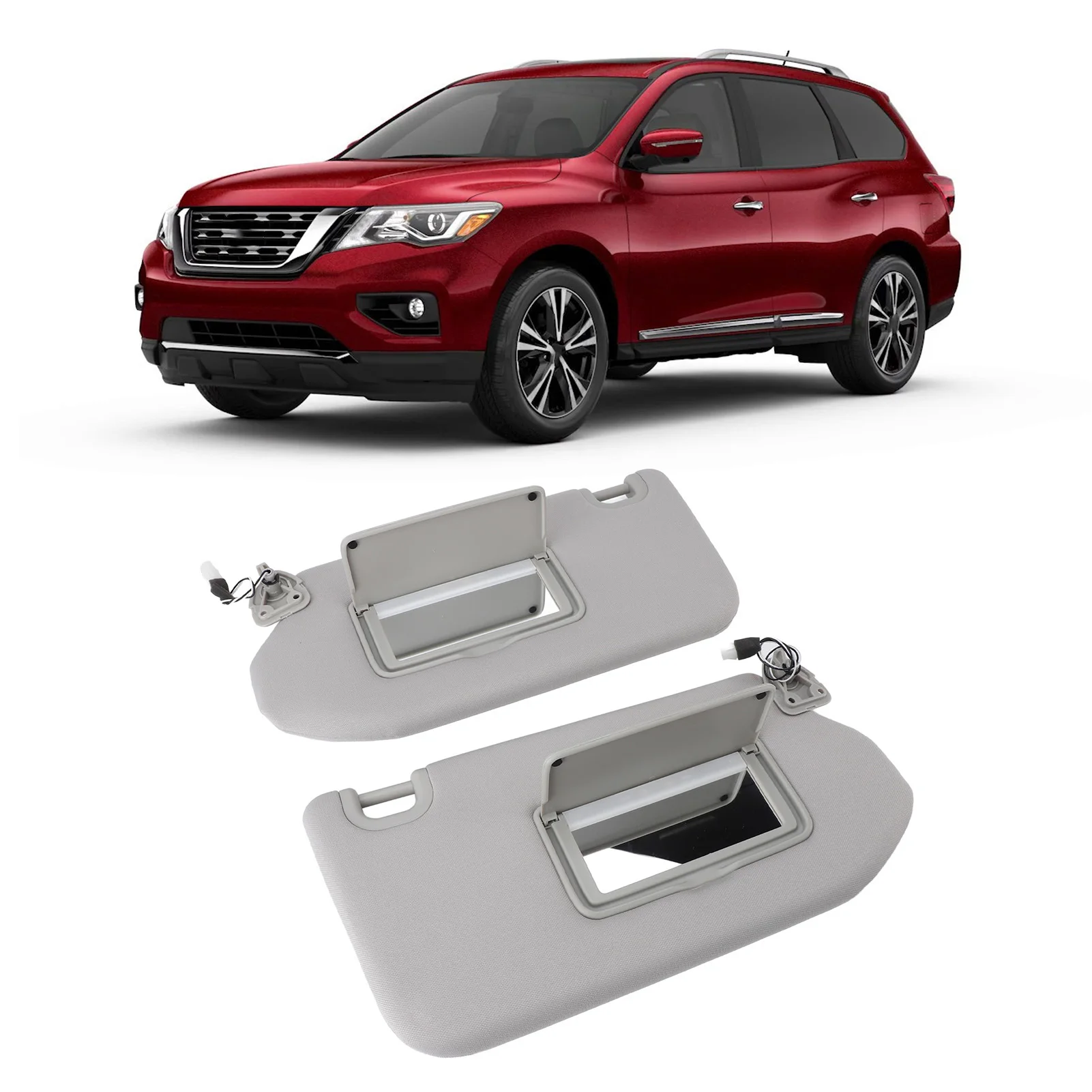 Visera Parasol Lateral Izquierda Con Espejo Iluminado Para Nissan Pathfinder 2013-2018 - Número 96401-9PB0A
