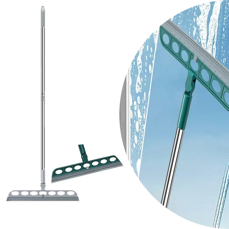 Description Picture 6 of itemMagic Broom Sweeping Brush Silicone Mop Streak Free Floor Window Cleaner No Water Marks Pet Hair Tangle Free Wide Rubber Head Er