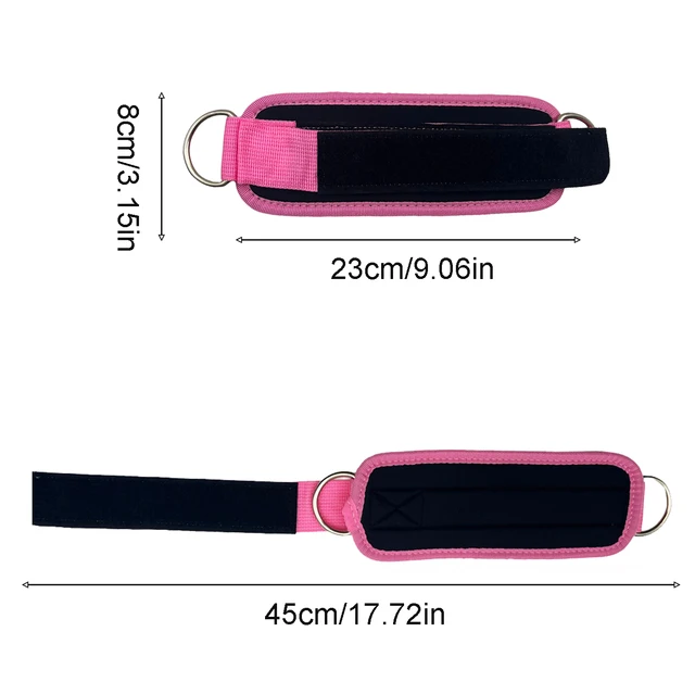 2PCS Ankle Straps Cable Double D-Ring Ankle Cuffs For Gym Workouts Glutes Legs Strength Extensions Training Brace Support Sport 2