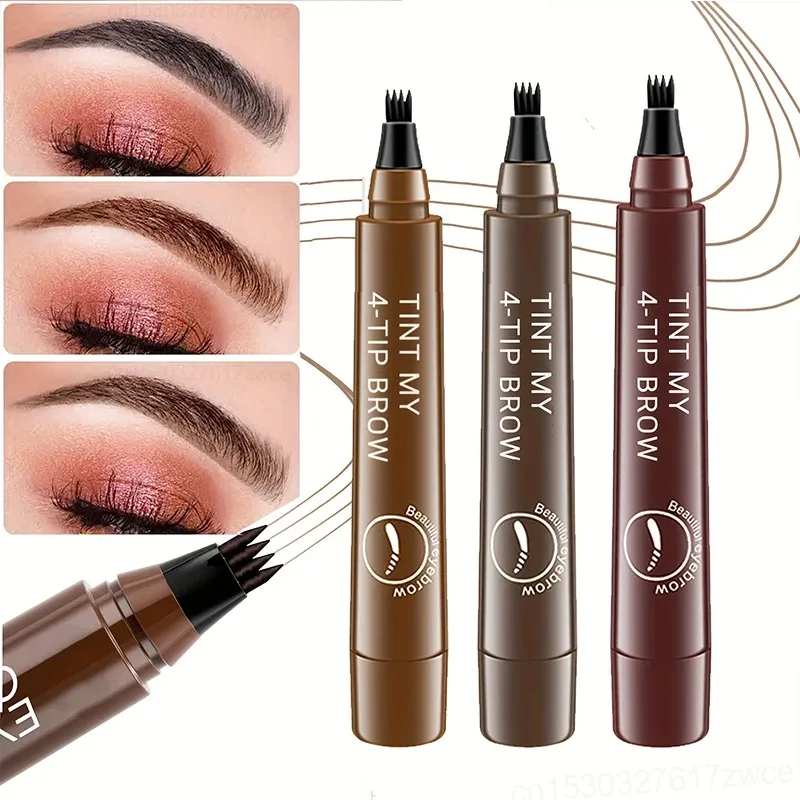 

4 Point Eyebrow Pencil Maquillajes Para Mujer Waterproof Liquid Eyebrow Pen Makeup Long Lasting Cosmetic Microblade Brow Pencil
