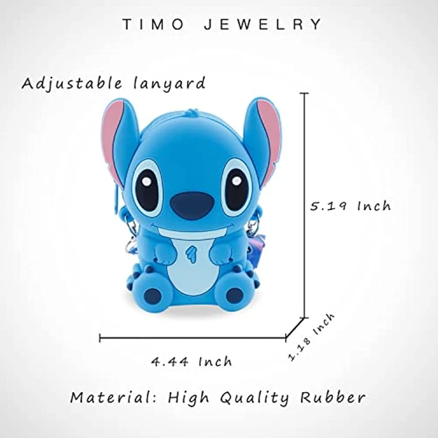 Kawaii Mini Disney Stitch Silicone Crossbody Bag Wallet Stich