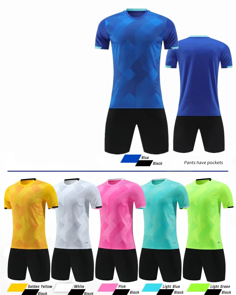 Sublimation Fashion Design Kids Football Sports Soccer Kits Suit Printed Children Soccer Jersey