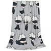 Gojo Sensei Anime Manga Blanket Fleece Autumn/Winter Jujutsu Kaisen Multi-function Super Warm Throw Blankets for Bedding Outdoor 4