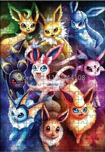 Pokemon anime criaturas grama fogo água eletricidade categoria 300 500 1000  peças quebra-cabeça papel jigsaw para crianças adolescentes adultos amigos  - AliExpress