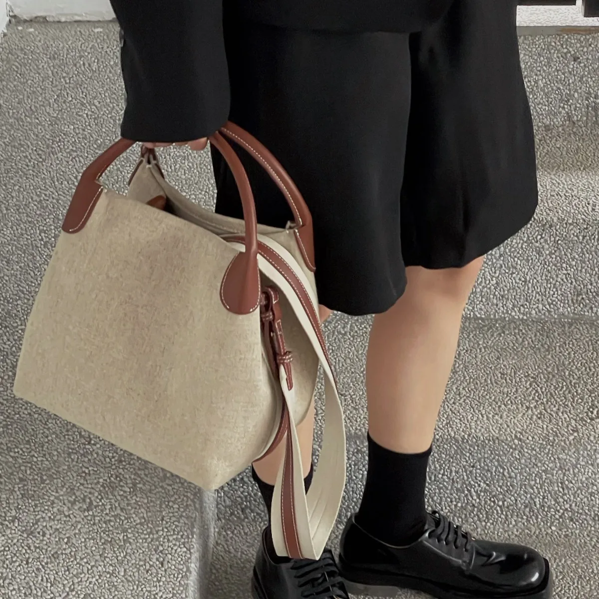 High Quality New Arrival Large Capacity Vegetable Basket Crossbody Handbag Top Layer Cowhide Casual Shoulder Bag