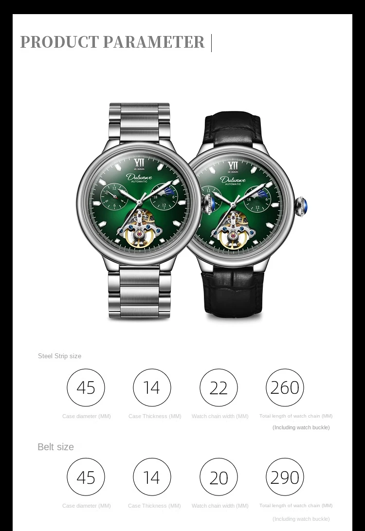 Luxus Herren Neue Mechanische Skelett Uhren Mode Tourbillon Automatische Aushöhlen Uhr Wasserdicht Casual Leuchtende Uhr_voghion.com