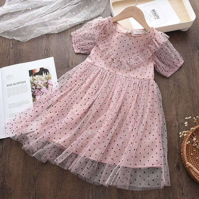 Bear Leader Girl Casual Dress 2022 New Fashion Princess Dresses Girls Sweet Costumes Cute Outfits Baby Girls Vestidos for 3 7Y AH4464 Pink